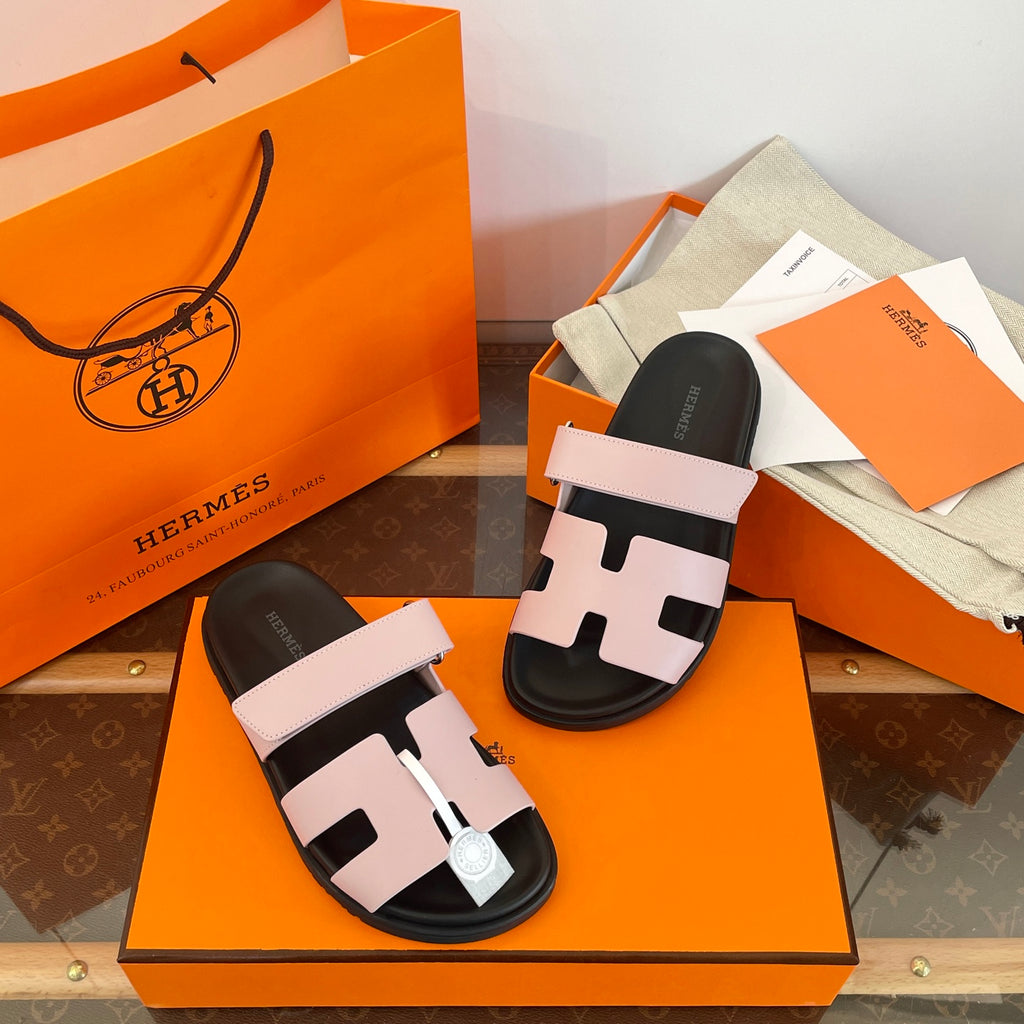 Pre-Order | Cut-Out Slide Sandals – Pink & Black