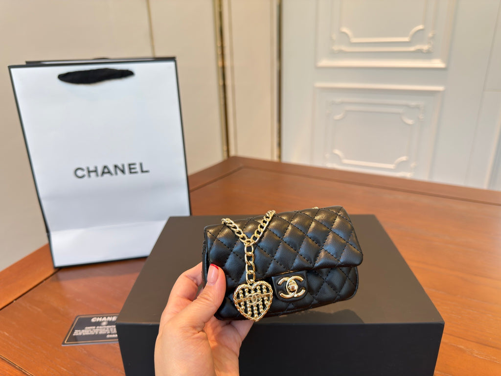 PRE ORDER Black Mini Bag with Charms