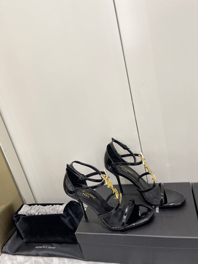 Black Patent Monogram Heels – Pre-Order