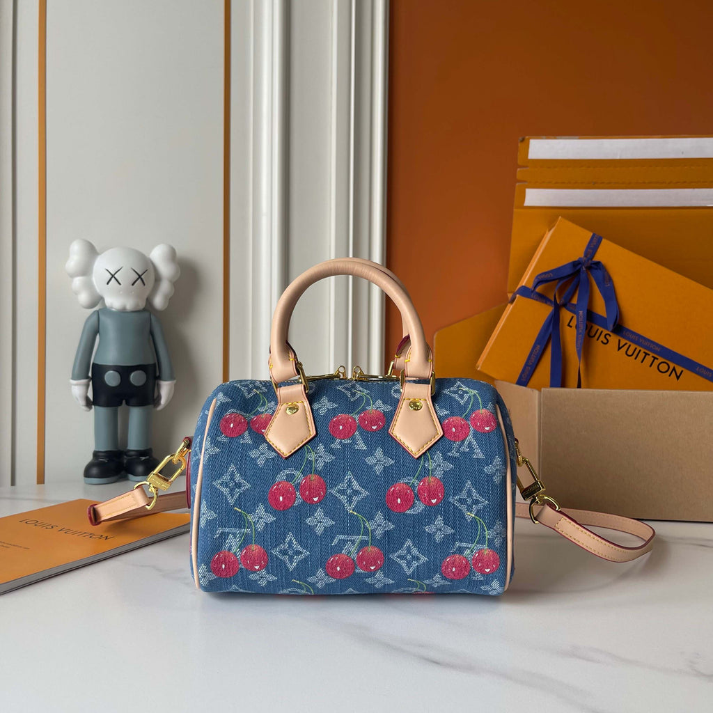 Pre-Order |  Print Denim Mini Tote Bag – Blue