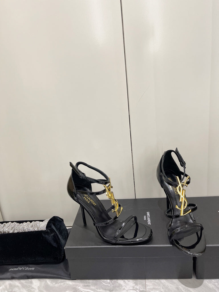 Black Patent Monogram Heels – Pre-Order