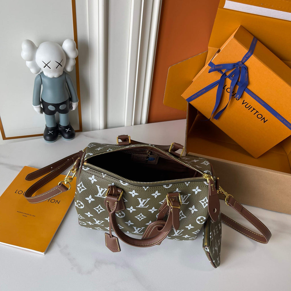 Olive Green Satchel Bag with Mini Pouch – Pre-Order