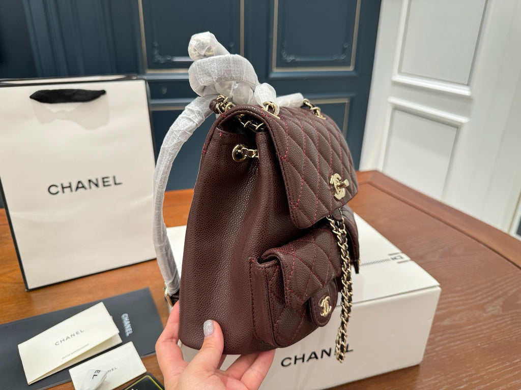 Pre-Order | Quilted Mini Backpack – Burgundy