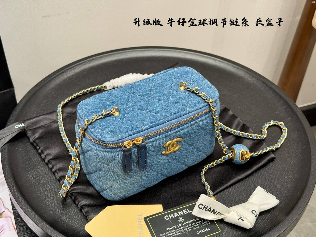 Pre-Order | Denim Crossbody Bag with Chain Strap
