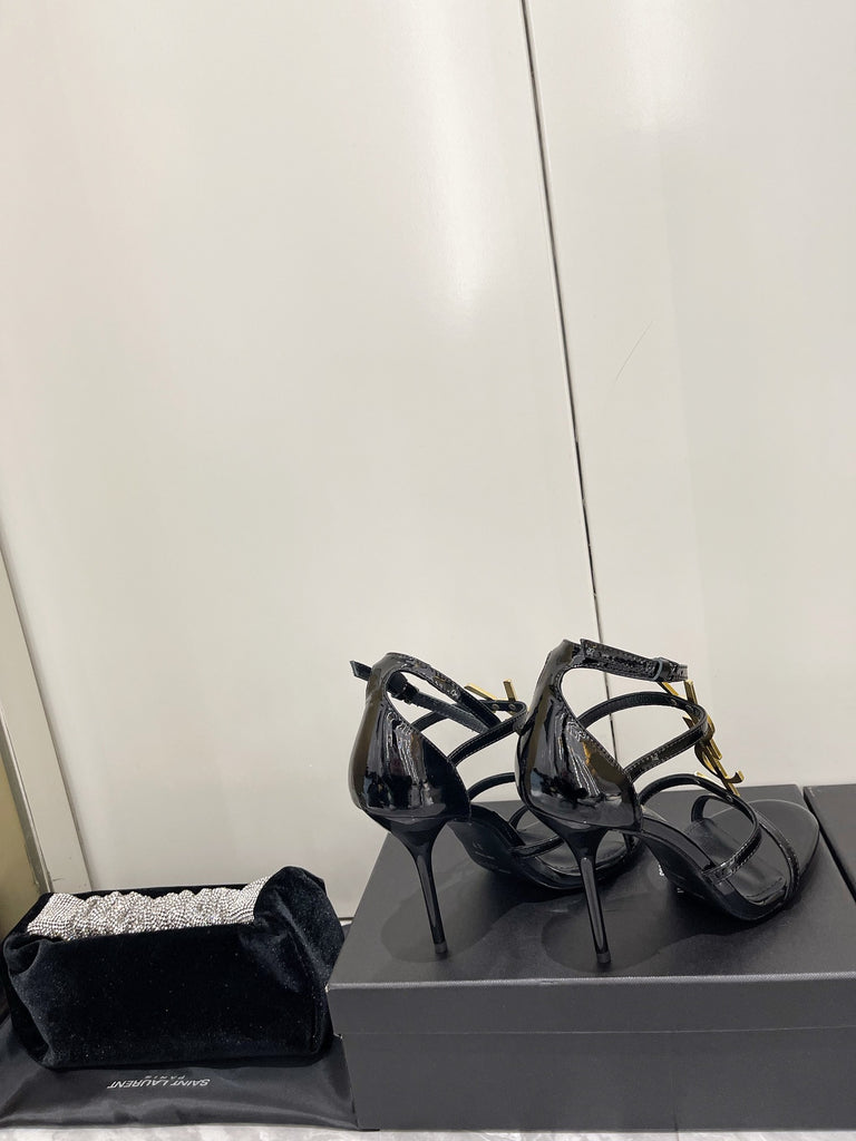 Black Patent Monogram Heels – Pre-Order