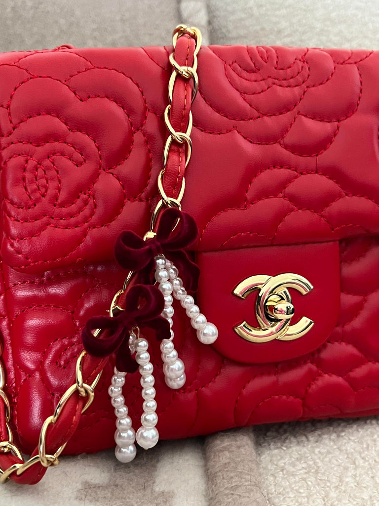 Burgundy Bow Earrings
