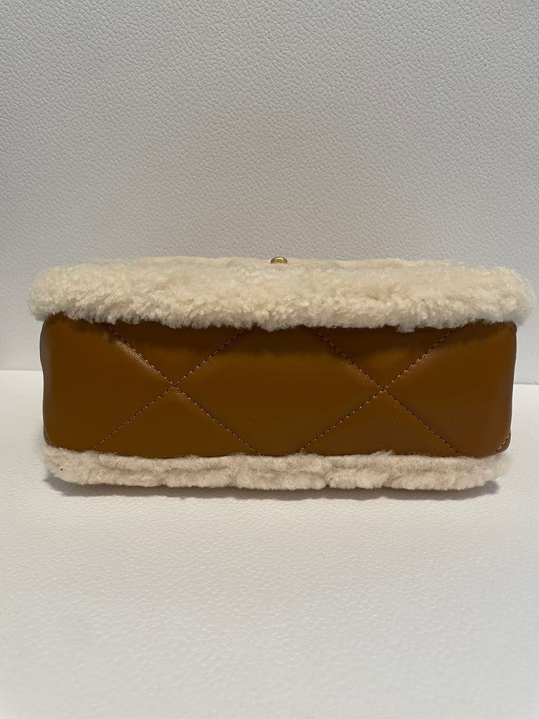 Pre-Order - Shearling Quilted Chain Shoulder Bag