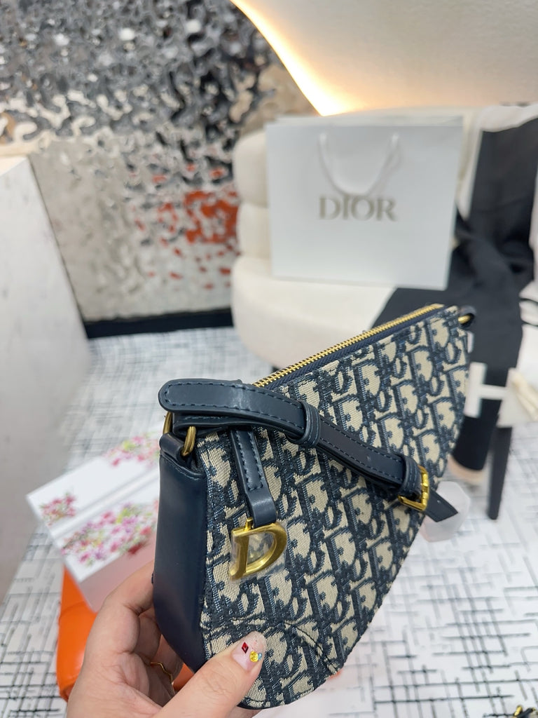 Pre-Order | Monogram Saddle Shoulder Bag – Navy