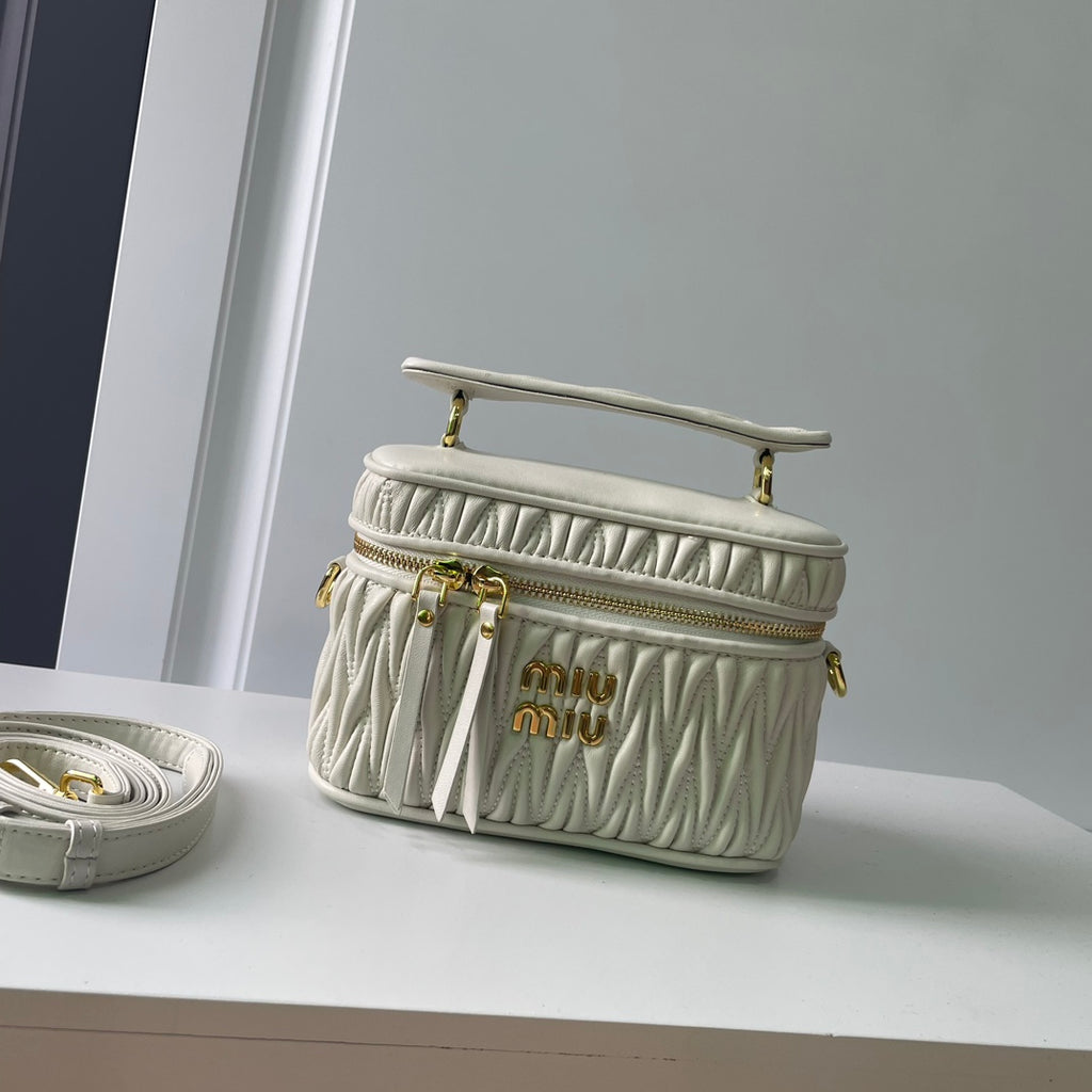 Cream Quilted Vanity Bag – Pre-Order