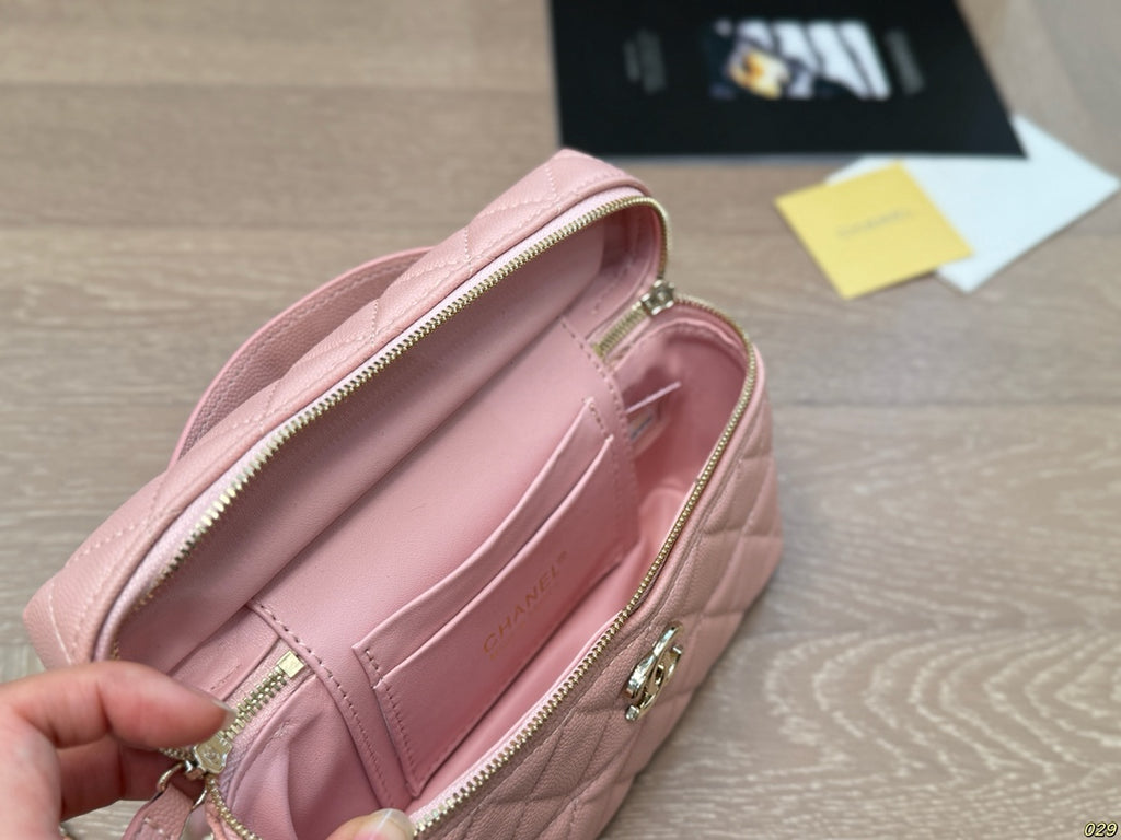 Pre-Order | Quilted Mini Vanity Bag – Pink