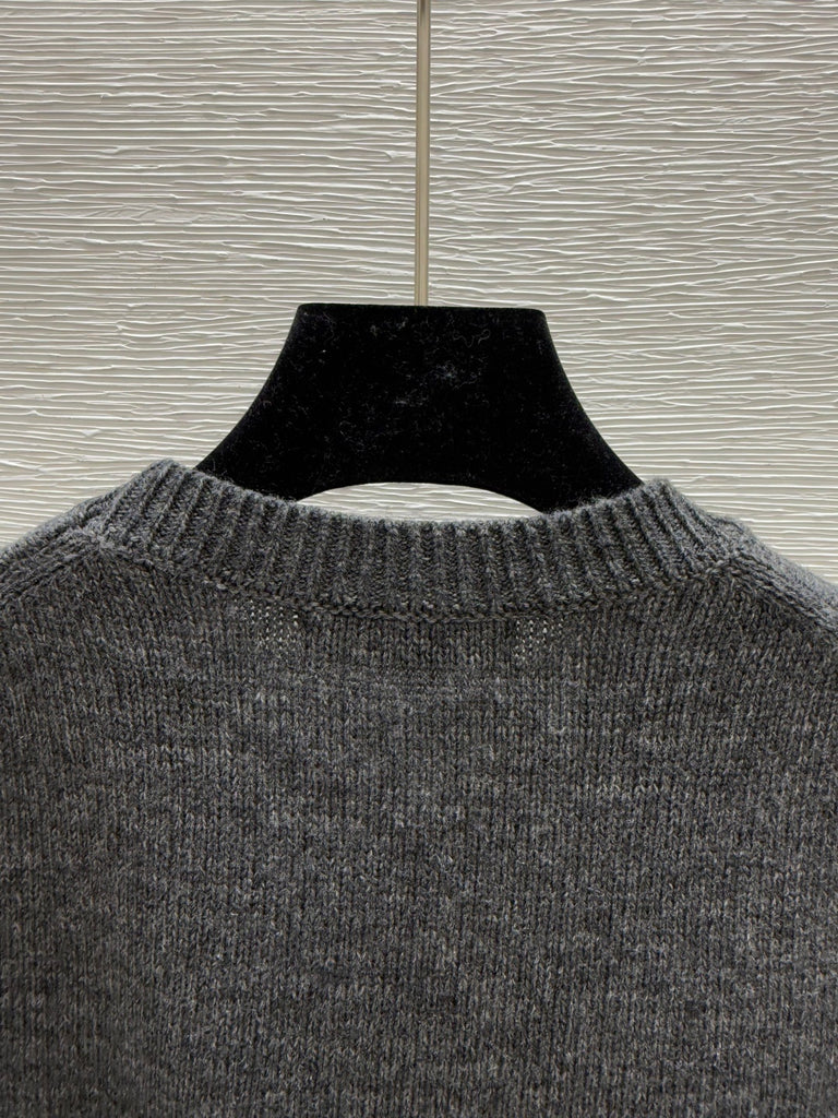 Pre-Order | Cropped Grey Knit Short Sleeve Top