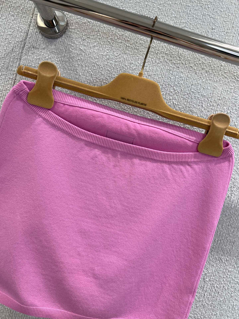Pre-Order | Ribbed Knit Crop Top – Pink