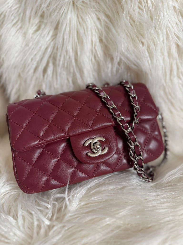 Mini Burgundy Classic Bag