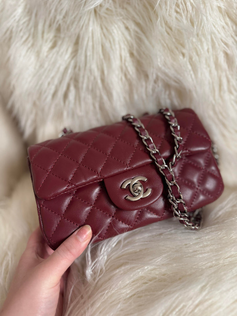 Mini Burgundy Classic Bag