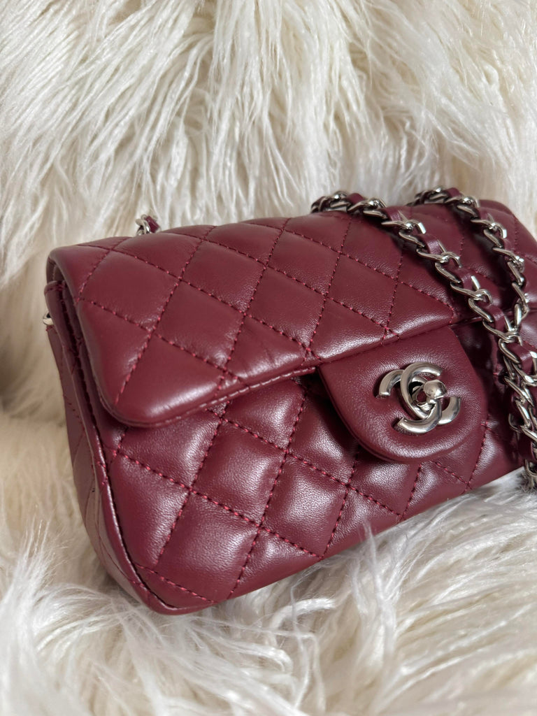 Mini Burgundy Classic Bag
