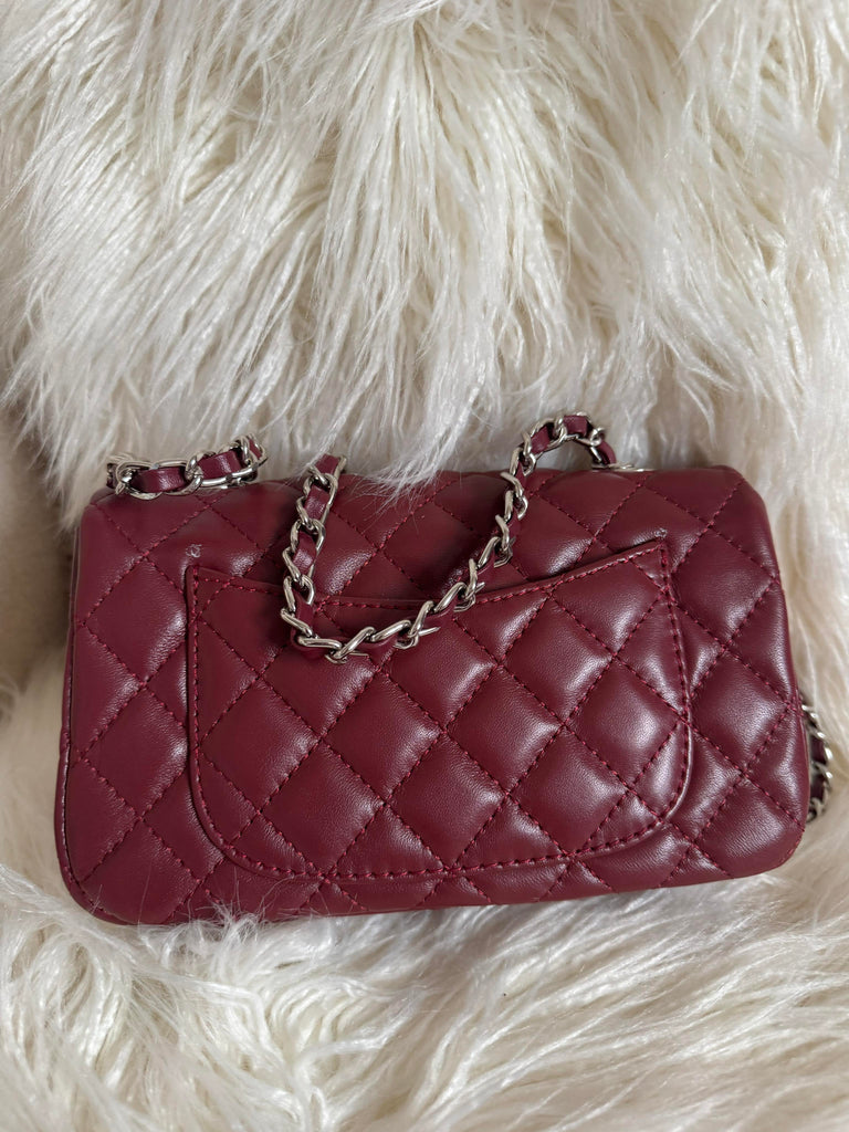 Mini Burgundy Classic Bag