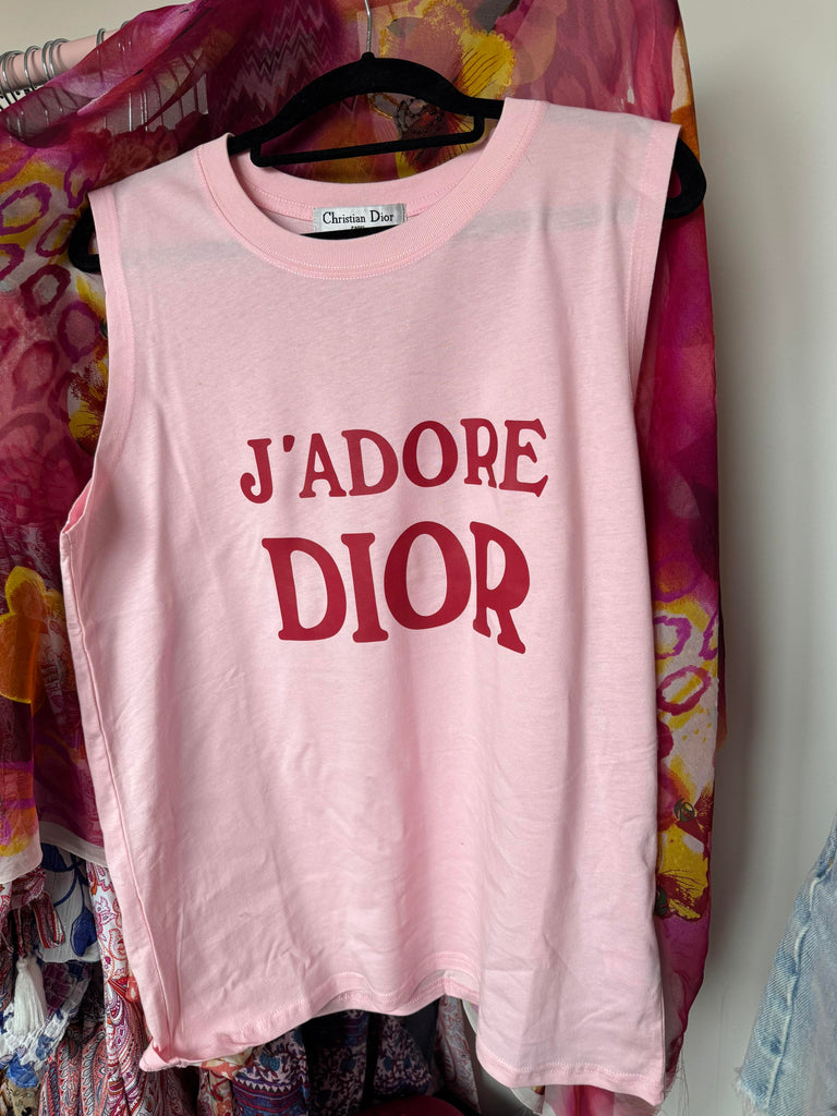 Retro Vest Top in Pink & Red