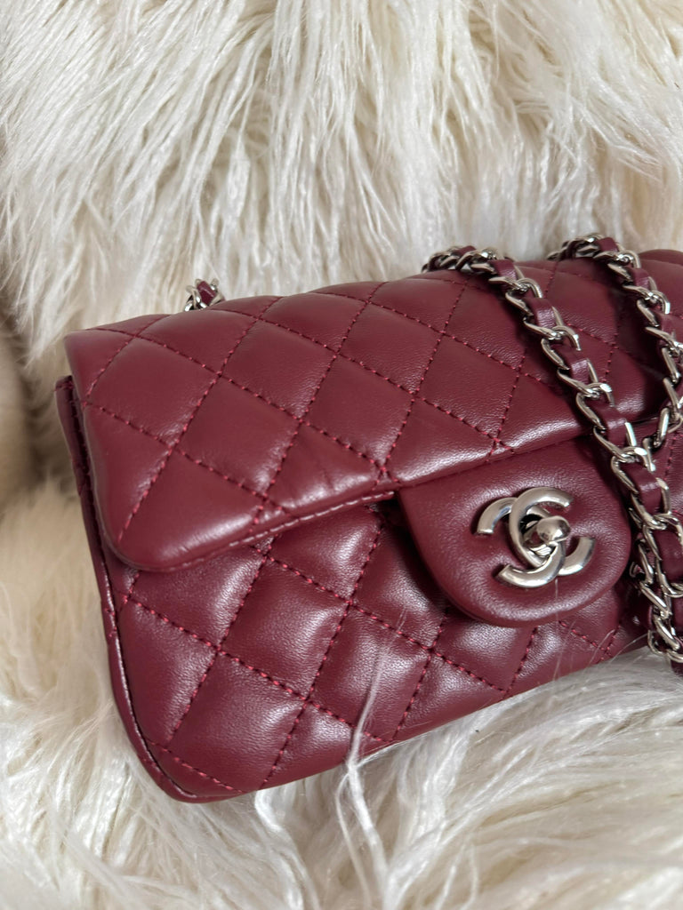 Mini Burgundy Classic Bag