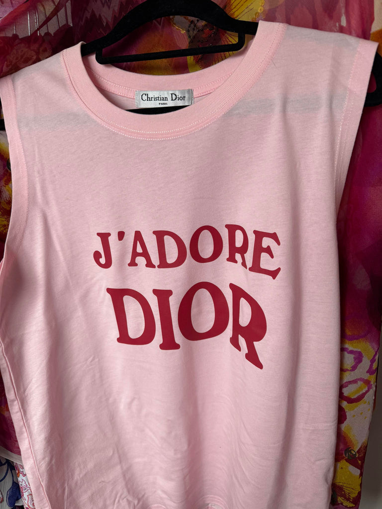 Retro Vest Top in Pink & Red