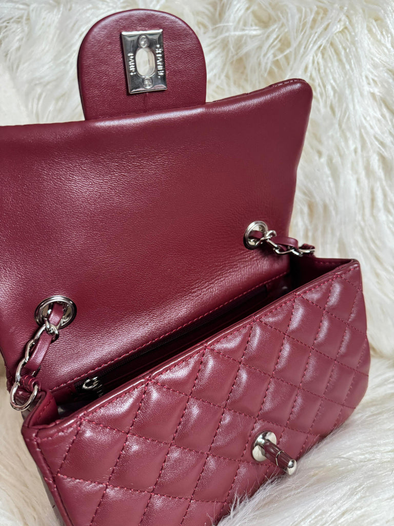 Mini Burgundy Classic Bag