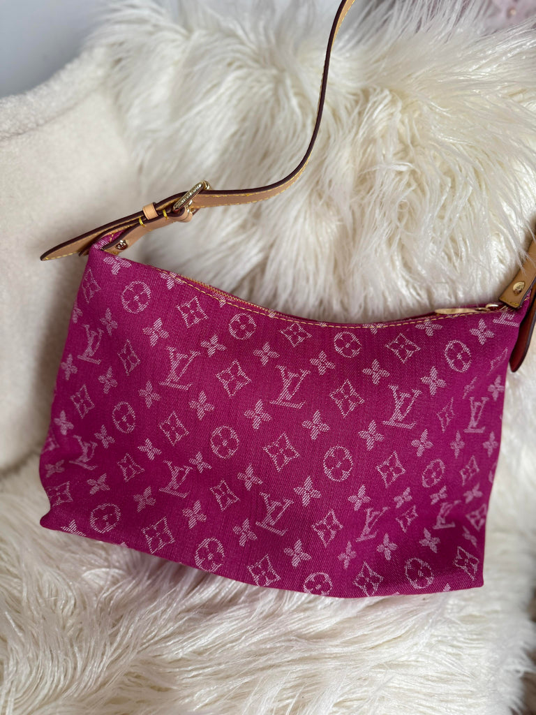 Vintage Style Pink Denim Bag