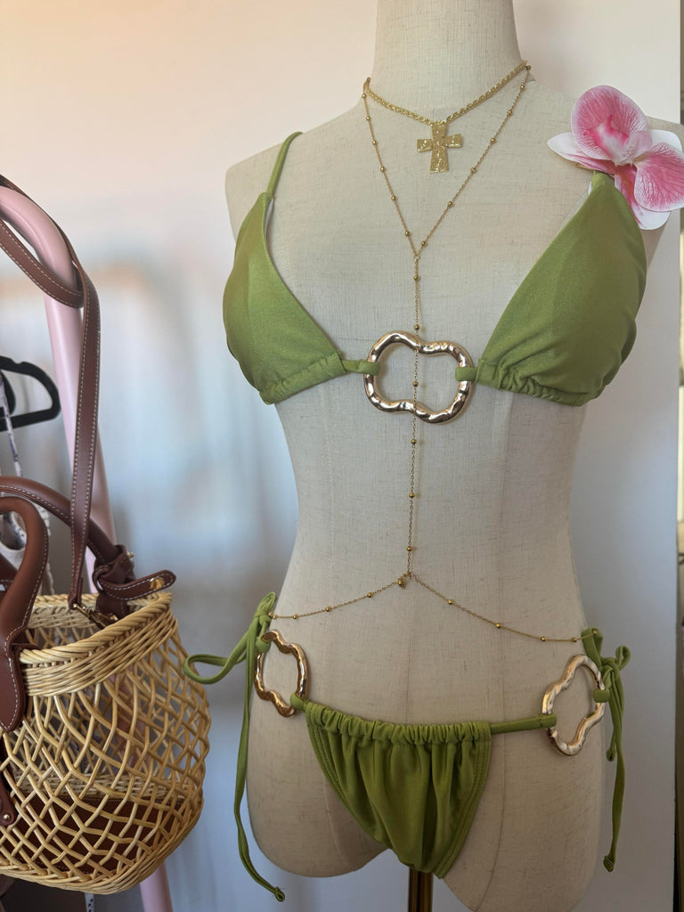 Gold Beaded Body Chain