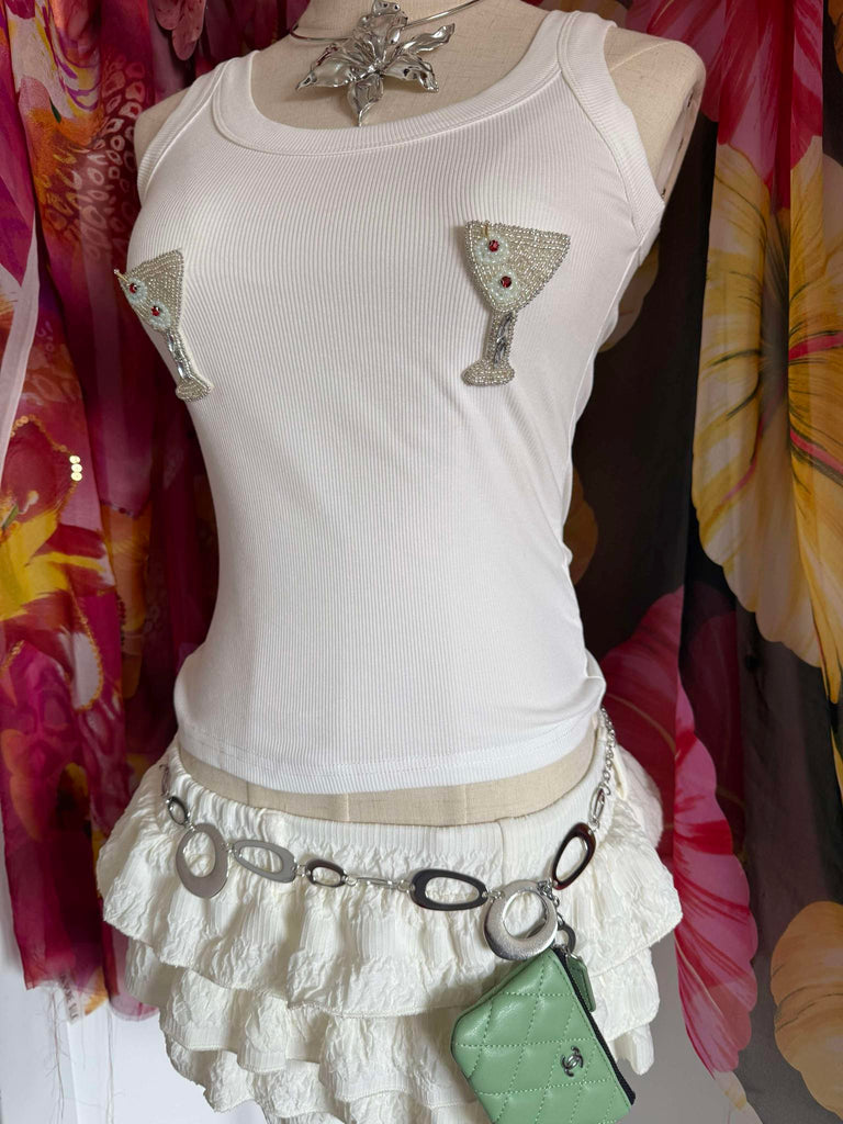 Martini Embellished Vest Top