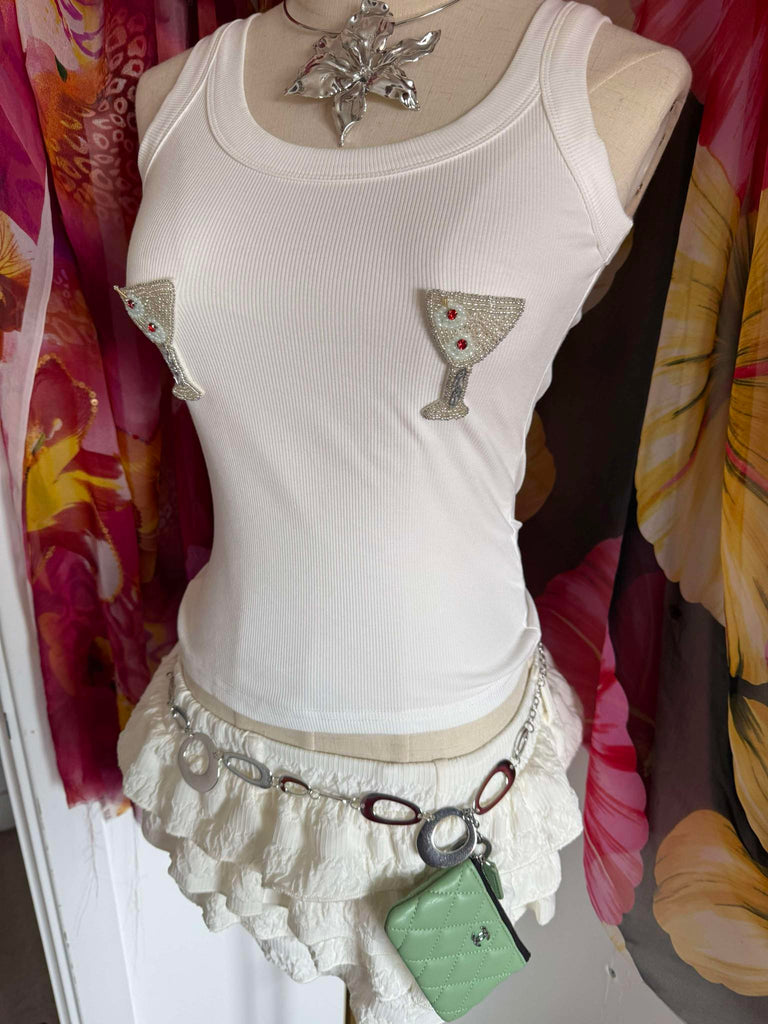 Martini Embellished Vest Top