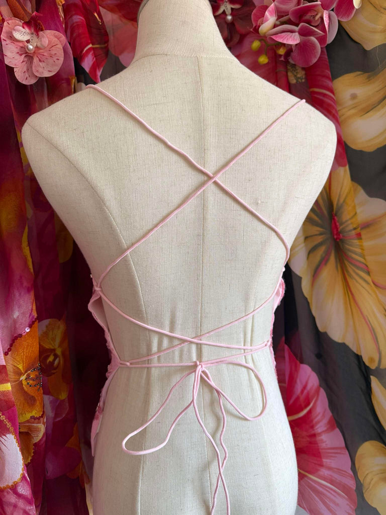 Pink Embellished Strappy Top