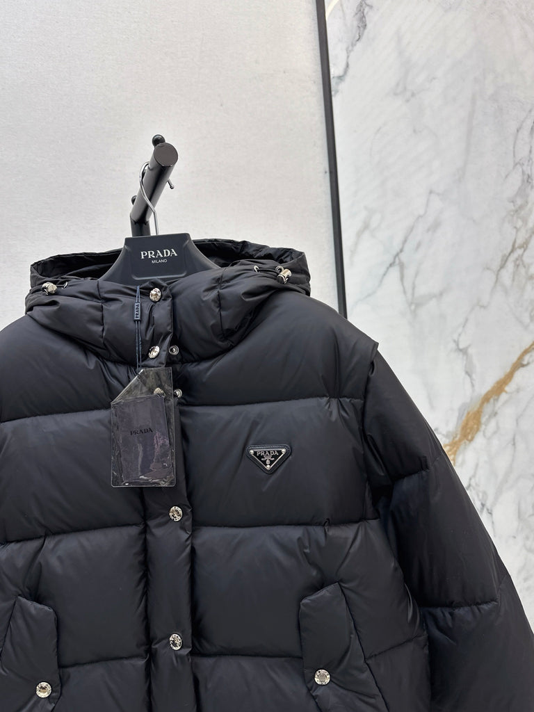 PRE ORDER Black Cropped Puffer Jacket