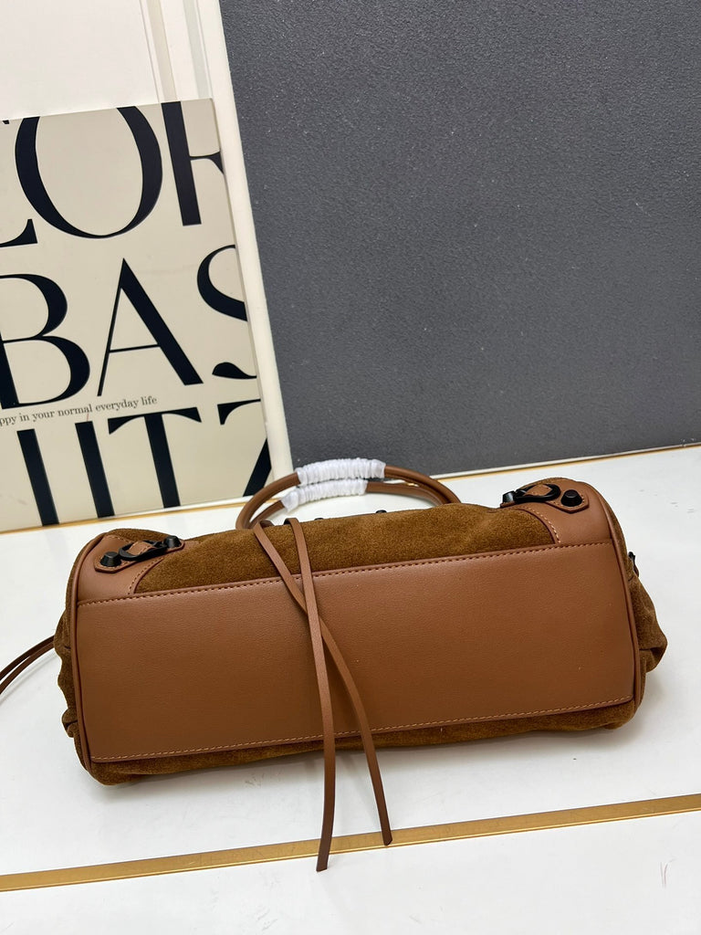 PRE-ORDER BROWN FAUX SUEDE BAG