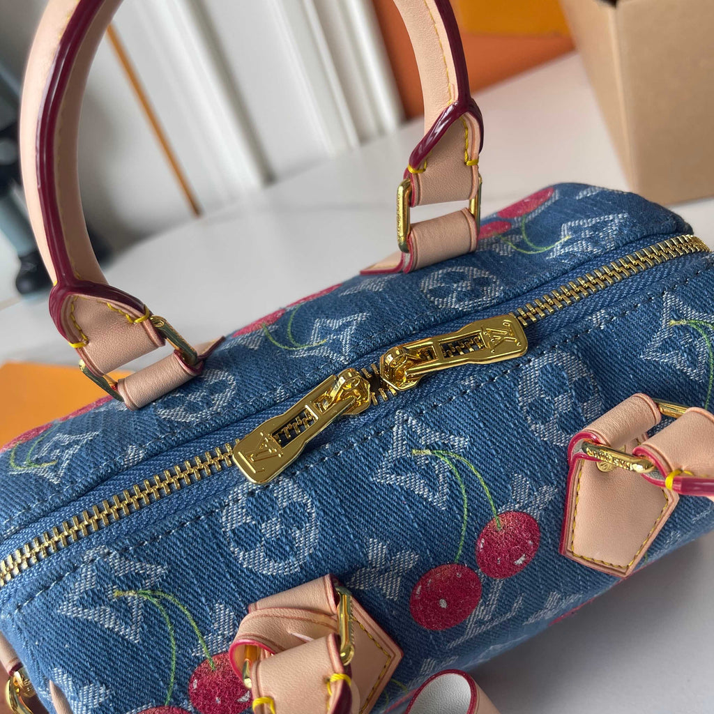 Pre-Order |  Print Denim Mini Tote Bag – Blue