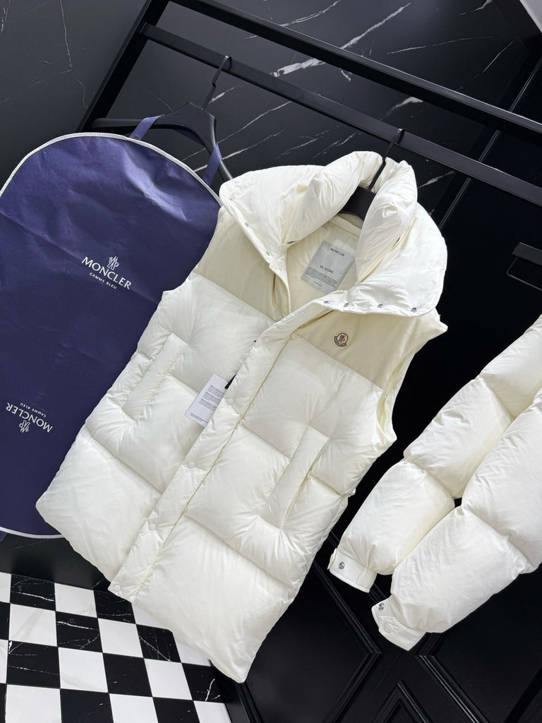 PRE-ORDER WHITE PADDED COMBO COAT/ GILET