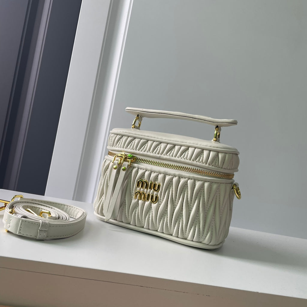 Cream Quilted Vanity Bag – Pre-Order
