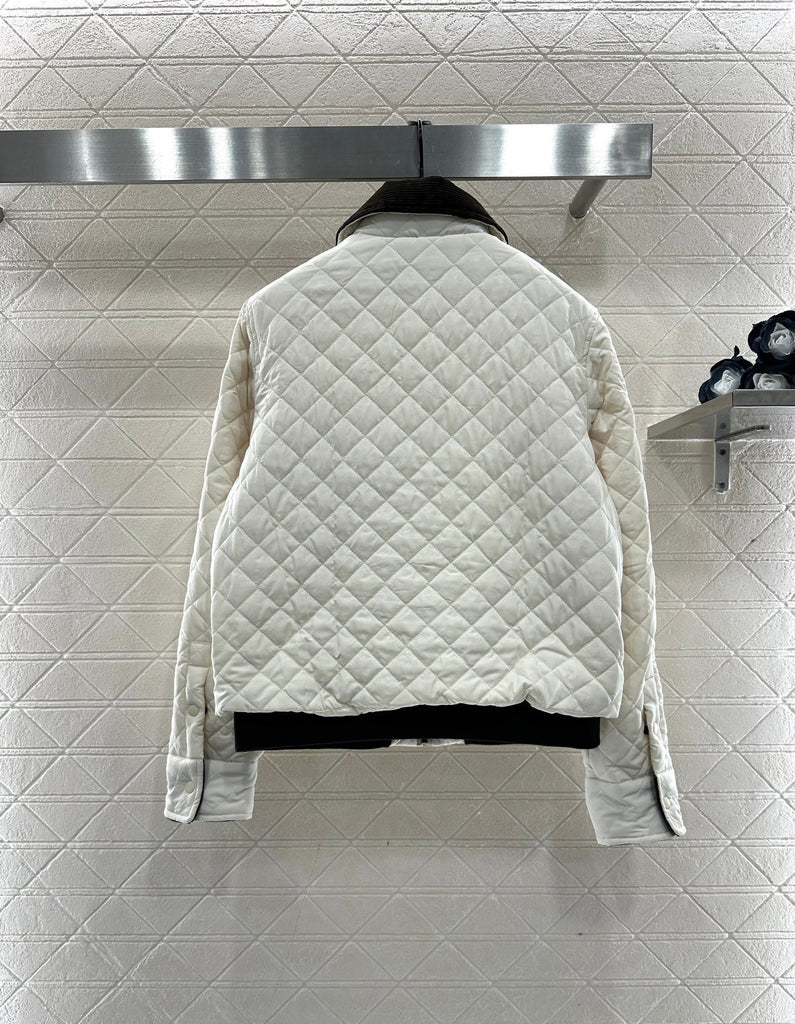 PRE ORDER WHITE QUILTED JACKET