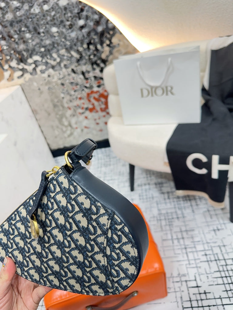 Pre-Order | Monogram Saddle Shoulder Bag – Navy
