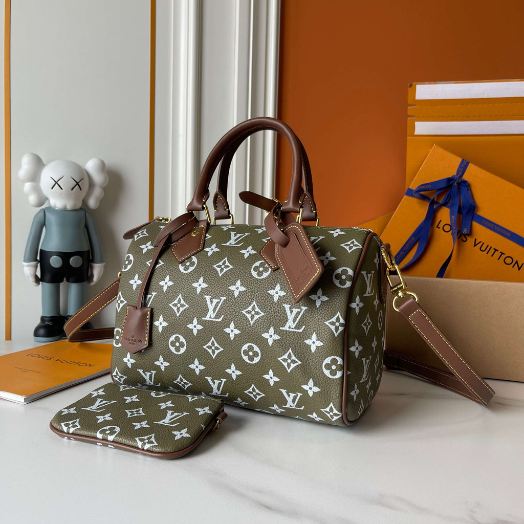 Olive Green Satchel Bag with Mini Pouch – Pre-Order