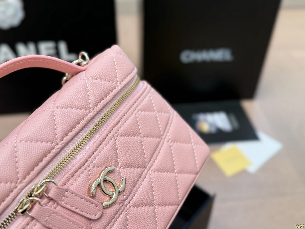 Pre-Order | Quilted Mini Vanity Bag – Pink