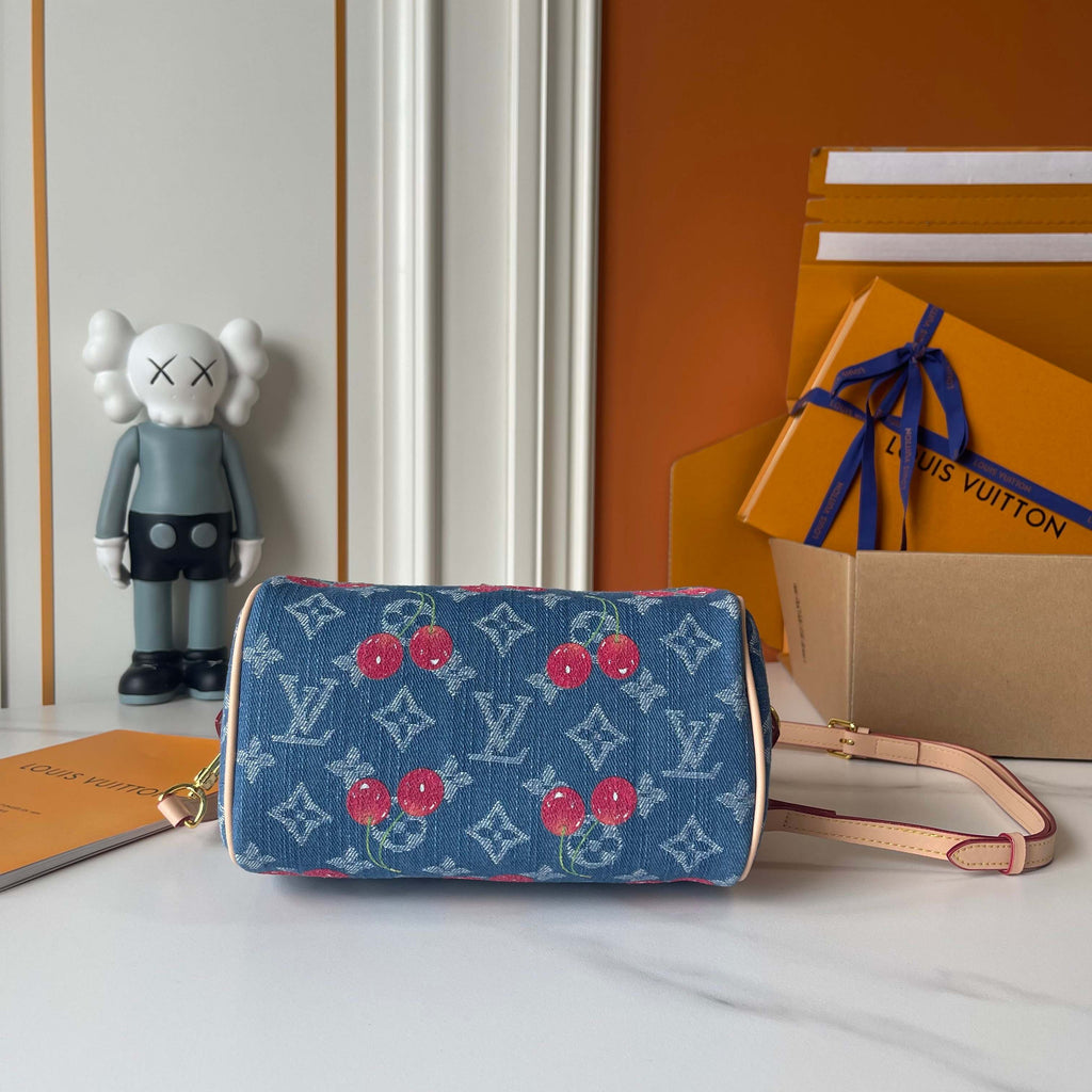 Pre-Order |  Print Denim Mini Tote Bag – Blue