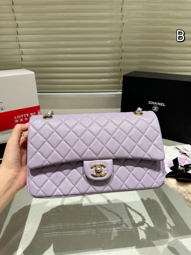 Pre-Order | Lilac Flap Shoulder Bag with Silver Hardware