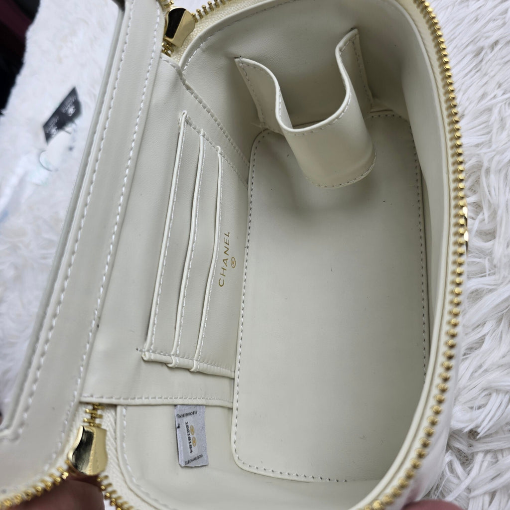 Pre-Order | White Mini Vanity Bag with Chain Handle