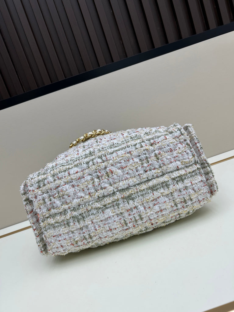 Pre-Order | Tweed Quilted Chain Shoulder Bag – Multi