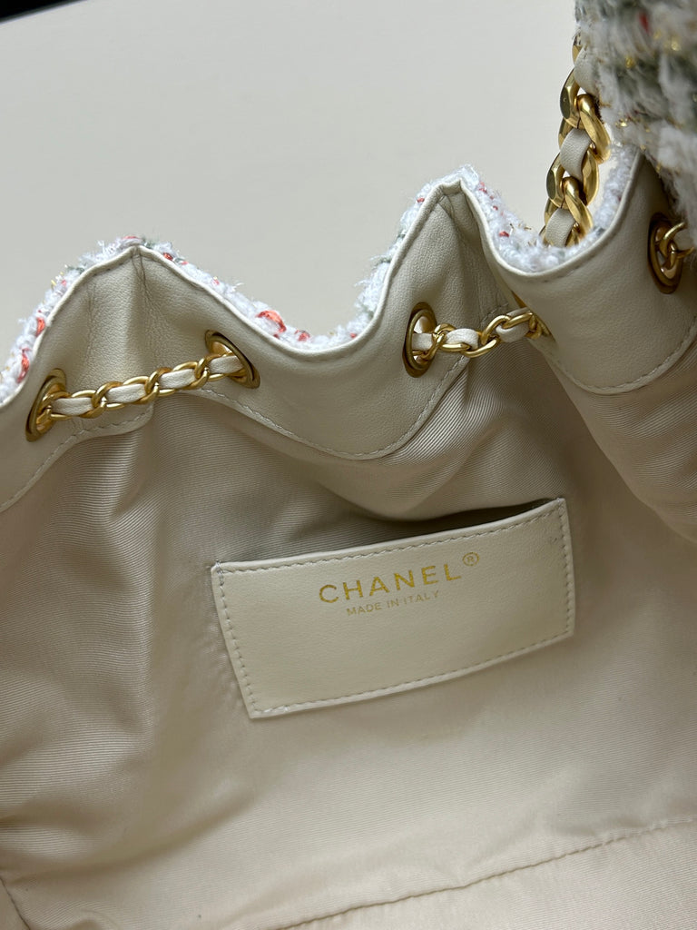 Pre-Order | Tweed Quilted Chain Shoulder Bag – Multi