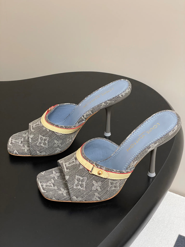 Denim Mule Heels – Pre-Order