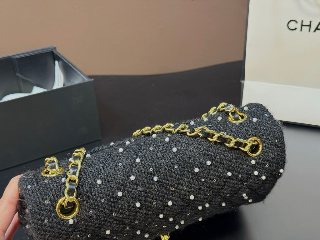 PRE-ORDER | Pearl Beaded Bag in Black