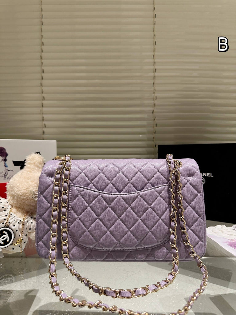 Pre-Order | Lilac Flap Shoulder Bag with Silver Hardware