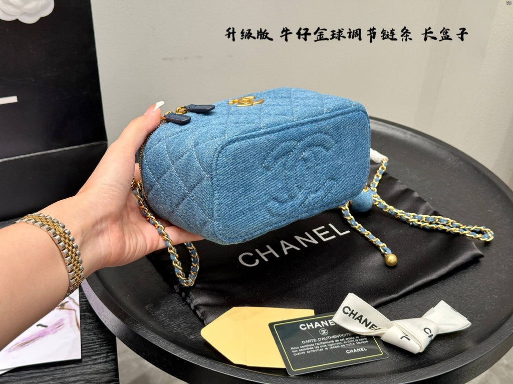 Pre-Order | Denim Crossbody Bag with Chain Strap