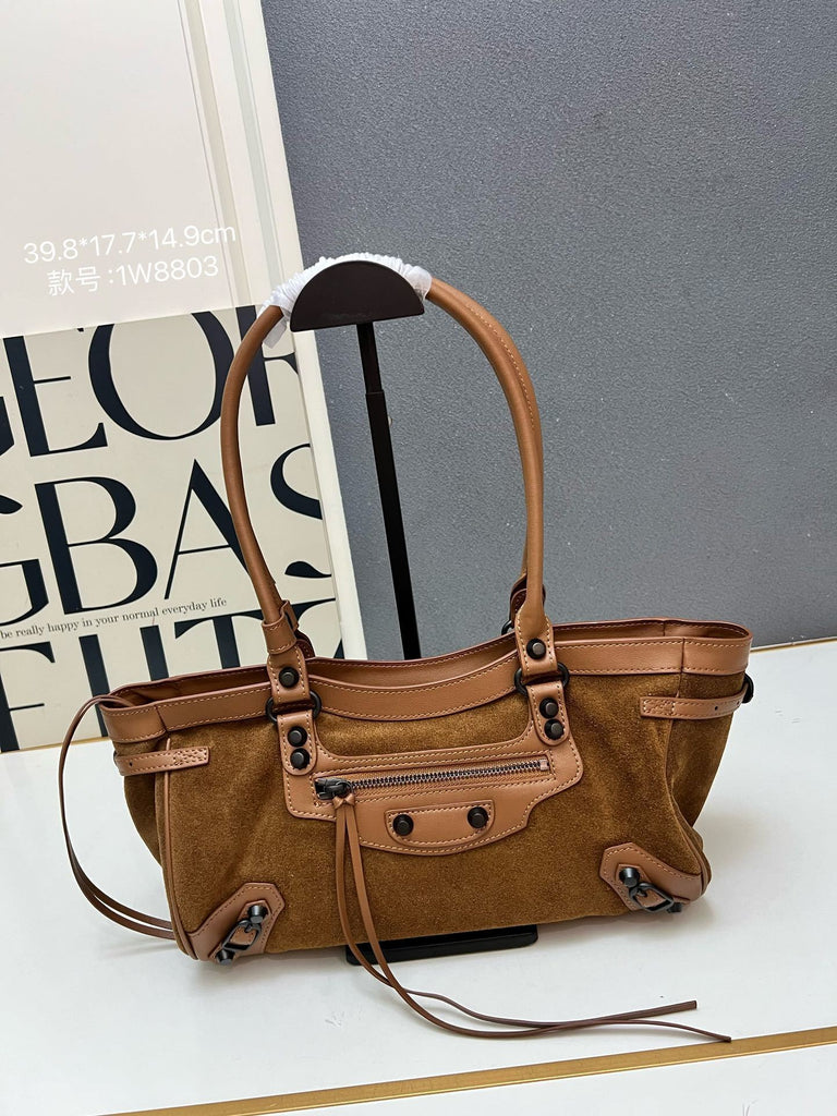 PRE-ORDER BROWN FAUX SUEDE BAG