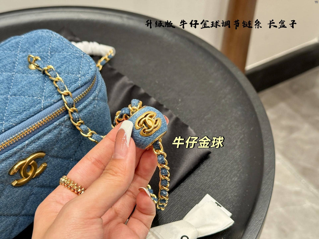 Pre-Order | Denim Crossbody Bag with Chain Strap