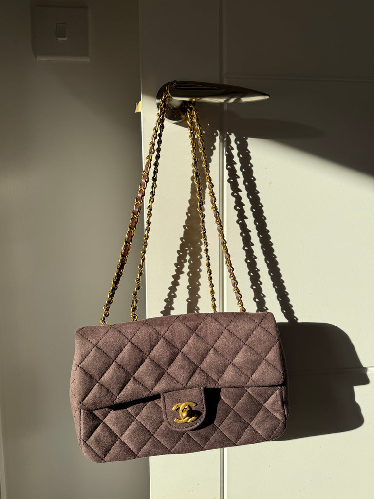 Brown Faux Suede Bag